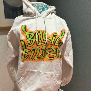 Billie Eilish White and Orange Hoodie November 23rd concert outfit